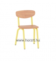 Lili szék, ovis méret, 34 cm magas, narancs támlával és ülőkével, rakásolható