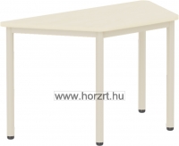 Emese juhar téglalap asztal - fehér fém lábbal 52 cm