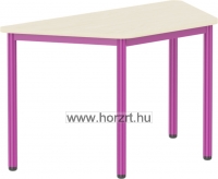 Emese juhar trapéz asztal - lila fém lábbal 58 cm