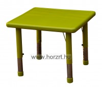 Óvodai négyzet asztal-állítható magasságú 60x60x52-58 cm, lekerekített sarkokkal, élekkel - juhar