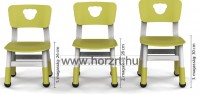 Emese szék-csővázas 30 cm ülésmagasság - zöld vázzal