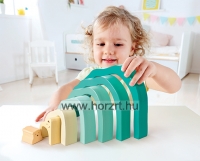 Hape Elefánt piramis - Montessori építő 24 hó+