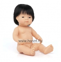 Néger baba - lány, hajas, fürdethető, 37 cm 24 hó+