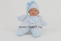 Csecsemő baba, fehér ruhában 26 cm 24 hó+