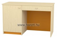 Íróasztal fiókokkal, 140x80x75 cm, juhar-narancs