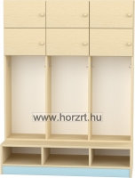 Komfort szekrény  IV. - 6 fakkos - polcos, pasztellrózsaszín