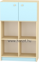 Komfort szekrény  III. - 2 polcos - középen 2 fakkos,pasztellkék