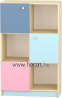 Komfort szekrény  III. - 6 fakkos -mozaik ajtós - pasztellkék