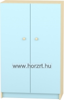 Komfort szekrény  II. - teliajtós, polcos - acélkék