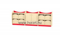 Komfort Bebújlak-kuckó IV. szett, összekötő polcokkal - pasztellkék