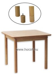 Óvodai négyzet asztal<br>60x60x52 cm, lekerekített sarkokkal, élekkel - juhar