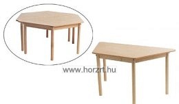 Óvodai négyzet asztal-állítható magasságú 60x60x52-58 cm, lekerekített sarkokkal, élekkel - juhar