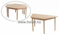 Trapéz asztal bükkfából<br>112x53x58 cm