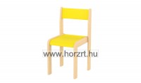 Lili szék, ovis méret, 30 cm magas, sárga támlával és ülőkével, rakásolható