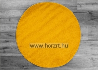 Zora egyszínű körszőnyeg Sárga 80 cm átmérőjű