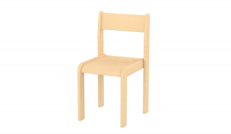 Lili szék, ovis méret, 34 cm magas, natúr, rakásolható