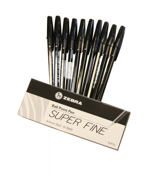 Golyóstoll, fekete, kupakos, 10 db-os