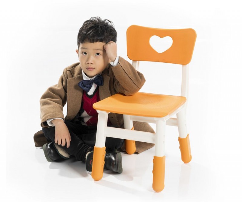 Happy Színes Szék, szívecskés, állítható magasságú - narancssárga 24 hó+