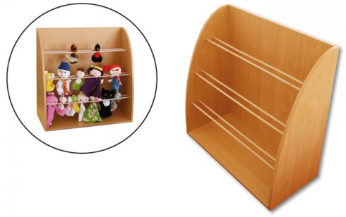 Bábtartó, 83x83x38 cm, juhar