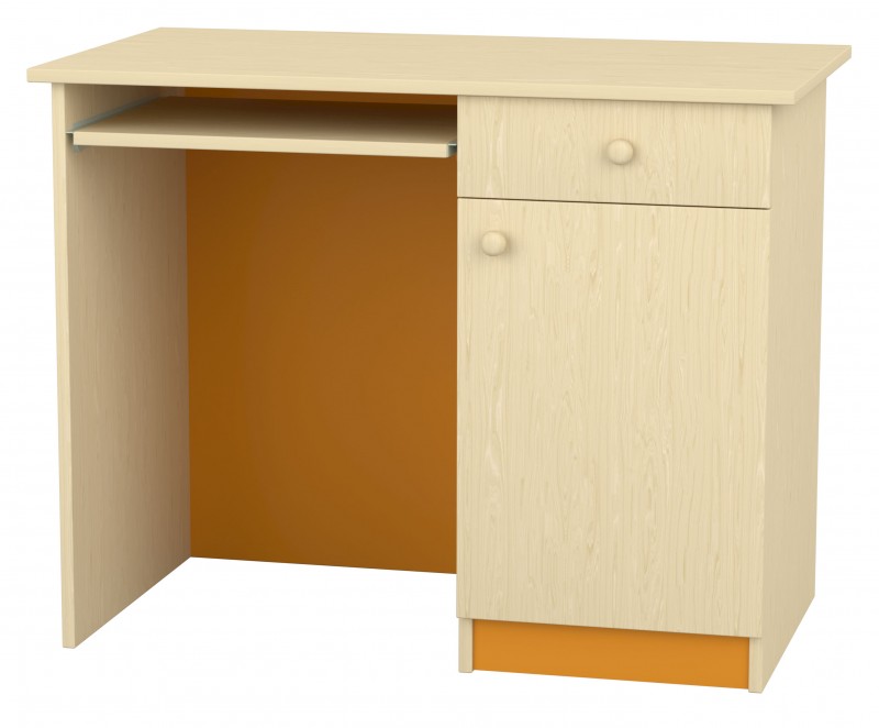 Flóra pedagógusasztal II., 100x55x78 cm, juhar - narancs