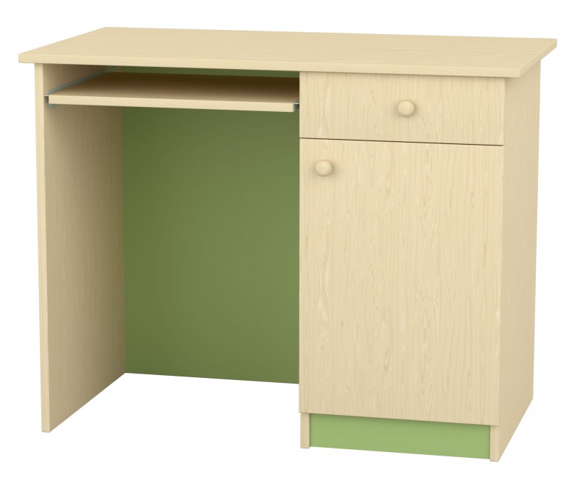 Flóra pedagógusasztal II., 100x55x78 cm, juhar - zöld
