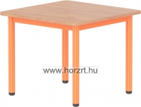 Emese bükk négyzet asztal- narancs lábbal 58 cm