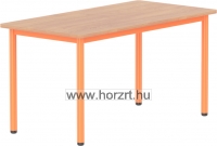 Emese bükk téglalap asztal - narancs fém lábbal 52 cm