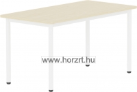 Emese juhar téglalap asztal- fehér fém lábbal 52 cm