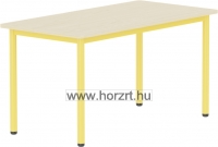 Emese juhar téglalap asztal- sárga fém lábbal 52 cm