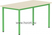 Emese juhar téglalap asztal - zöldfém lábbal, 52 cm