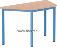 Emese bükk trapéz asztal - kék fém lábbal 52 cm