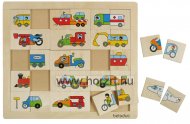 Hape Fogantyús puzzle - bébi vadállatok 12 hó+