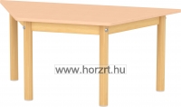 Bölcsődei trapéz asztal, 118x60x40 cm, lekerekített sarkokkal, élekkel ABS élzárással