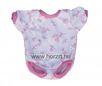 Lány baba, rózsaszín szettben - kopasz, fürdethető, 26 cm 24 hó+