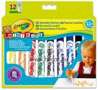 Crayola Mini Kids: 12 db tompa hegyű filctoll -  12 hó+