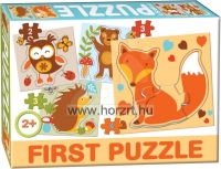 Vidám, állatos puzzle 24 hó+