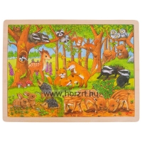 Hape Tapintós puzzle Erdei állatok - 24 hó+