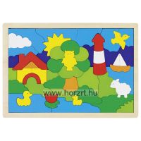 Fogantyús puzzle - szirénázó járművek 12 hó+