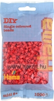 Hama vasalható gyöngy - 1000 db-os neon piros Midi