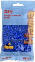 Hama vasalható gyöngy - 1000 db-os Világítós kék Midi