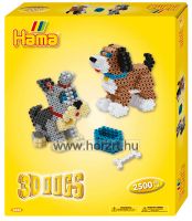 Ajándékdoboz - 3D Kutya <br> (Hama Midi Gyöngy)