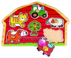 A ház körül - fogantyús puzzle 12 hó+