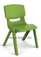 Lili szék, ovis méret, 30 cm magas, narancs támlával és ülőkével, rakásolható