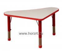 Happy Téglalap asztal, állítható magasságú - piros