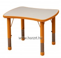 Happy Íves négyszög asztal, állítható magasságú - narancs