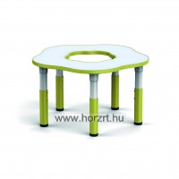 Bölcsődei Trapéz asztal 118x60x40 cm, lekerekített sarkokkal,élekkel ABS élzárással