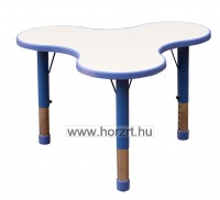 Gyermekasztal állítható lábbal, lekerekített élzárással<br>65x65 cm, zöld