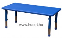 Happy Téglalap asztal, állítható magasságú - kék