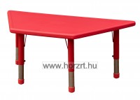 Happy Trapéz asztal, állítható magasságú - piros