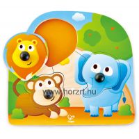 Hape Fogantyús puzzle - bébi állatok - 12 hó+